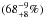 \hbox{$(68^{-9}_{+8}\%)$}