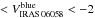 Mathematical equation: \hbox{$<V_{\rm{IRAS\,06058}}^{\rm{blue}}<-2$}