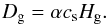 Mathematical equation: \begin{equation} \label{dgas} D_{\rm{g}} = \alpha c_{\rm{s}} H_{\rm{g}}. \end{equation}