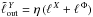 Mathematical equation: \hbox{$\tell{Y}_{\rm out} = \eta\, (\ellx+\ellphi)$}