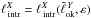 Mathematical equation: \hbox{$\ell_{\,\rm intr}^X = \ell_{\,\rm intr}^X(\tell{Y}_{\rm ok}, \varepsilon)$}