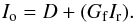 Mathematical equation: \appendix \setcounter{section}{1} \begin{equation} I_{\rm o}=D+(G_{\rm f} I_{\rm r}).\label{nimg} \end{equation}