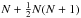 Mathematical equation: \hbox{$N+\frac{1}{2}N(N+1)$}