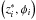 Mathematical equation: \hbox{$\left(z^{\ast}_{i},\phi_{i}\right)$}