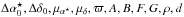 \hbox{$\Delta\alpha^{\star}_0, \Delta\delta_0, \mu_{\alpha^\star}, \mu_\delta, \varpi, A,B,F,G,\rho, d$}