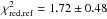\hbox{$\chi^2_\mathrm{red,ref}=1.72\pm 0.48$}