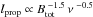 Mathematical equation: \hbox{$l_{\rm prop} \propto B_{\rm tot}^{\,\,-1.5} \, \nu^{\,\,-0.5}$}