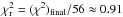 Mathematical equation: \hbox{$\chi^{2}_{\rm r} = (\chi^{2})_{\rm final} /56 \approx 0.91$}