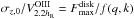 Mathematical equation: \hbox{$\sigma_{z,0}/\voiii=F_{\rm max}^{\rm disk}/f(q,k)$}