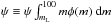 Mathematical equation: \hbox{$\psi\equiv \psi\int_{m_{\rm L}}^{100}m\phi(m)~{\rm d}m$}