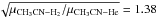 Mathematical equation: \hbox{$\sqrt{{\mu_{\metcy{}-\Ht}}/{\mu_{\metcy{}-\chem{He}}}}=1.38$}