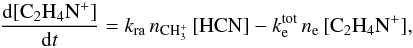 Mathematical equation: \begin{equation} \kdiss = 1.56 \times 10^{-9}\unit{s^{-1}}\,\exp(-\gamma\,\Av) \quad \mbox{with} \quad \gamma = 1.95, \end{equation}