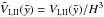 \hbox{$\tilde{V}_{\rm{I,II}}(\tilde{y}) = V_{\rm{I,II}}(\tilde{y})/H^3$}