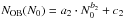\hbox{$N_{\rm{OB}}(N_0)=a_2 \cdot N_0^{b_2}+ c_2$}