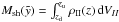 \hbox{$M_{\rm{sh}}(\tilde{y})= \int_{z_{\rm d} }^{z_{\rm u}} \rho_{\rm{II}}(z) \, {\rm d}V_{II} $}