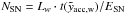 \hbox{$N_{\rm{SN}} = L_w \cdot t(\tilde{y}_{\rm{acc,w}})/E_{\rm{SN}}$}