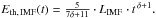 \hbox{$ E_{\rm{th,\, IMF}}(t) =\frac{5}{7 \delta + 11} \cdot L_{\rm{IMF}} \cdot t^{\, \delta + 1}. $}