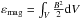 Mathematical equation: \hbox{$\varepsilon_{\rm mag} = \int_V \frac{B^2}{2} {\rm d}V$}