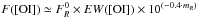 Mathematical equation: \hbox{$F([{\rm OI}])\simeq F^0_R\times EW([{\rm OI}]) \times 10^{(-0.4\cdot m_R)}$}