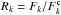 Mathematical equation: \hbox{$R_k = F_k/F_k^{\rm c}$}