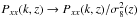 Mathematical equation: \hbox{$P_{xx}(k,z) \rightarrow P_{xx}(k,z)/\sigma_8^2(z)$}