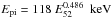 Mathematical equation: \hbox{${E}_{\rm pi} = 118 ~{E}_{52}^{0.486}~{\rm~keV}$}