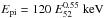 Mathematical equation: \hbox{${E}_{\rm pi} = 120~{E}_{52}^{0.55}~{\rm keV}$}
