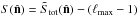 Mathematical equation: \hbox{$S(\hat{\vec n}) = \tilde{S}_{\rm tot}(\hat{\vec n}) - (\ell_{\rm max}-1)$}
