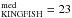 Mathematical equation: \hbox{$_{\rm KINGFISH}^{\rm med}=23$}
