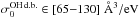 Mathematical equation: \hbox{$\rm \sigma_0^{OH\,d.b.} \in [65{-}130] \;\AA^3/eV$}