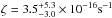 Mathematical equation: \hbox{$\rm \zeta =3.5^{+5.3}_{-3.0}\times 10^{-16}s^{-1}$}