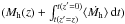 Mathematical equation: \hbox{$(M_{\rm h}(z) + \int_{t(z'=z)}^{t(z'=0)} \langle \dot{M_{\rm h}} \rangle \, {\rm d}t)$}