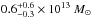 Mathematical equation: \hbox{$0.6_{-0.3}^{+0.6}\times10^{13}~M_\odot$}