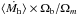 Mathematical equation: \hbox{$\langle \dot{M_{\rm h}} \rangle \times \Omega_{\rm b} / \Omega_m$}