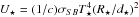 Mathematical equation: \hbox{$U_\star=(1/c) \sigma_{SB} T^4_\star (R_\star/d_\star)^2$}