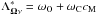 Mathematical equation: \hbox{$\Lambda^*_{\vec\Omega\nu}=\omega_{\rm O}+\omega_{\rm C} c_{\rm M}$}