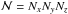 Mathematical equation: \hbox{$\mathcal {N}=N_xN_yN_z$}