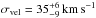 Mathematical equation: \hbox{$\sigma_{\rm vel} = 35_{-9}^{+6}\,\rm{km\,s^{-1}}$}