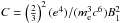 Mathematical equation: \hbox{$C=\left(\frac{2}{3}\right)^2(e^4)/(m_{\rm e}^3c^6)B_1^2$}