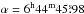 Mathematical equation: \hbox{$\alpha = 6^{\mathrm h}44^{\mathrm m}45\fs 98$}