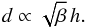 \begin{equation} d \propto \sqrt{\beta}\,h. \label{eq:fibsize} \end{equation}