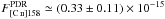 Mathematical equation: \hbox{$F_{[\ion{C}{ii}]158}^{\mathrm{PDR}} \simeq (0.33 \pm 0.11)\times 10^{-15}$}