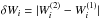 Mathematical equation: \hbox{$\delta W_i=|W^{(2)}_i-W^{(1)}_i|$}