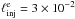 Mathematical equation: \hbox{$\leinj=3\times10^{-2}$}
