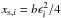 Mathematical equation: \hbox{$x_{\textrm {s}, i}=b\epsilon_i^2/4$}