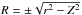 Mathematical equation: \hbox{$R=\pm \sqrt{r^2-Z^2}$}
