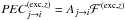 Mathematical equation: \hbox{${PEC}^{\rm (exc, \it z)}_{j\rightarrow i}=A_{j\rightarrow i} \mathcal{F}^{\rm (exc, \it z)}$}
