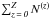 Mathematical equation: \hbox{$\sum^{\it Z}_{\it {z\,=\,0}}N^{(\it z)}$}