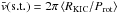 Mathematical equation: \hbox{$ \bar{v}({\rm s.t.}) = 2\pi \left\langle {R_{\mathrm{KIC}} / P_{\mathrm{rot}}} \right\rangle $}
