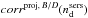 Mathematical equation: \hbox{$corr^{{\rm proj},\,B/D}(n^{{\rm sers}}_{\rm d})$}